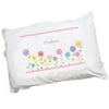 Personalized Stemmed Flowers Pillowcase