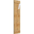 thumbnail image 2 of 21 1/2"W X 79"H Timbercraft Four 5 3/8" Boards Joined Board-N-Batten Shutters W/Z-Bar, Rough Sawn Western Red Cedar (Per Pair), 2 of 13