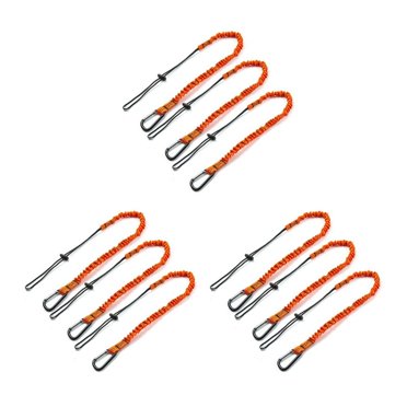Tool Lanyard,9 Pcs Safety Lanyard with Carabiner,Shock Absorbing Safety Lanyard Adjustable Safety Lanyard for Work Tools