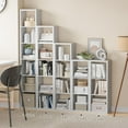 thumbnail image 6 of Anhdah 3 Cube Storage Organizer Bookshelf, White Wooden Bookcase Storage Shelf, Sturdy 3-Cube Organizer for Living Room, Bedroom, Home Office, Easy Assembly, 6 of 7
