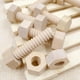 thumbnail image 5 of 3Pcs Unfinished Nut And Screw Building Blocks, Wooden Shapes Preschool Learning Toys Educational Fun For Toddler Kids girls and boys perfecl Tornillos y tuercas de madera, 5 of 8
