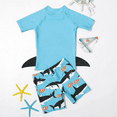 thumbnail image 3 of BULLPIANO Toddler Boys Two Piece Swimsuit Short Sleeve Swim Shirt & Trunks Rashguard Quick Dry Bathing Suit Swimwear Kids Sunsuit Set, 3 of 6