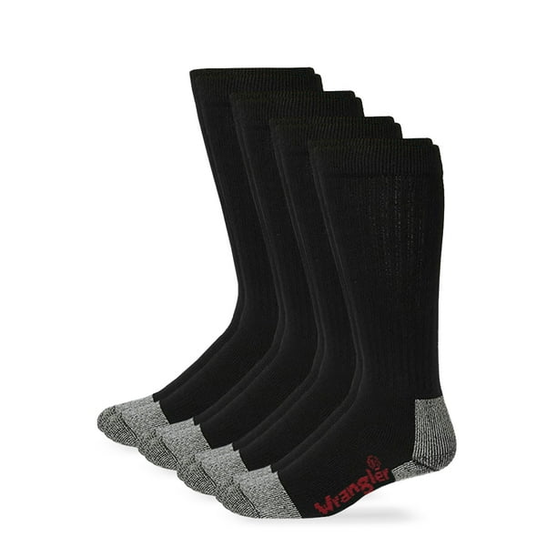 Wrangler - Men's Cushion Over The Calf Work Boot Socks 4 Pack - Walmart ...