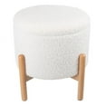thumbnail image 4 of Lavish Home 16-inch Round Ottoman with Removable Top for Storage (White), 4 of 13