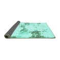 thumbnail image 2 of Ahgly Company Indoor Round Abstract Turquoise Blue Modern Area Rugs, 6' Round, 2 of 4
