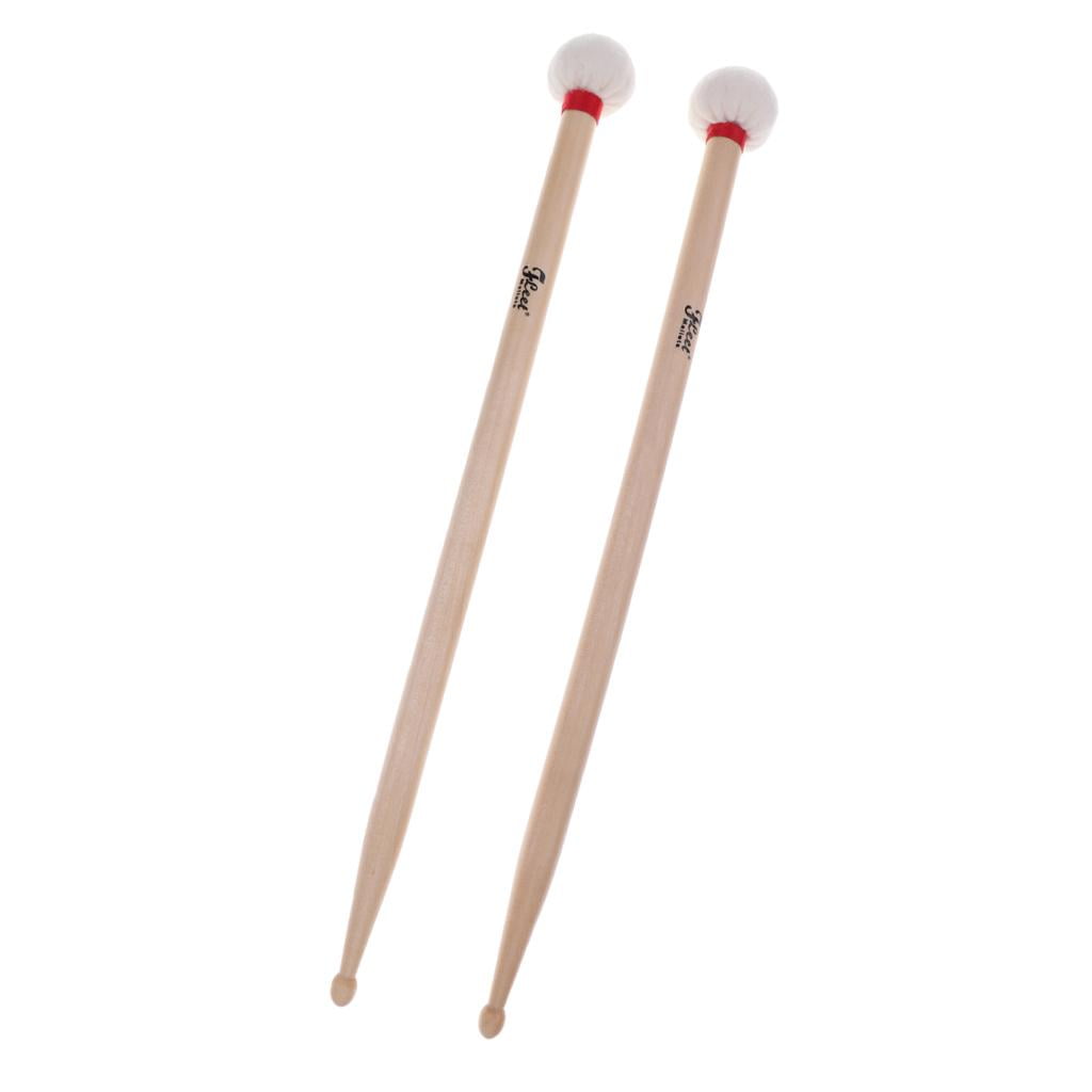 LeeQinersw Durable 1 Pair 5B Drum Drumsticks Mallet Soft Hammer Drum Set Accessory for