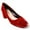 Red, variant on YDN Women Chic Cap Toe Slip On Pumps Bi-Material Low Chunky Block Heels Comfortable Business Date Shoes Size 13 Blue