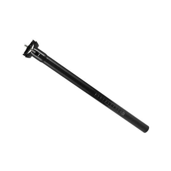 Unique Bargains Bike Suspension Seatpost 27.2x450mm Saddle Post Seat Gloss Black Carbon Fiber