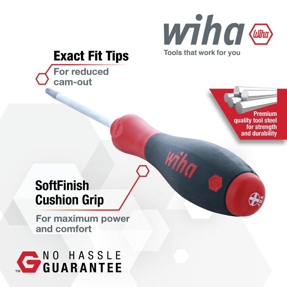 Wiha Softfinish Slotted And Phillips Screwdriver Set 5Pc