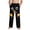 Black, variant on Nilvkv Boys Cargo Pants, Boys Pants, Cuffed Joggers with Letter Print, Elastic Waist and Side Pockets, ready for Everyday Casual Red 12-13 Years