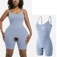 thumbnail image 2 of ZQUUVOU Shapewear Bodysuits for Women Tummy Control Seamless Snatched Waist Butt Lifting Shapewear Full Body Shaper Light Blue B, 2 of 5