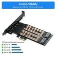 thumbnail image 4 of Dual M.2 PCIE Adapter, NCQ Supported High  M.2 NVMe To PCIE Adapter  For SSD, 4 of 8