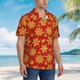thumbnail image 3 of Fotbe Christmas With Gold Snowflakes Camisa Hawaiana para Hombre Unisex – Camisa Casual de Verano con Botones de Manga Corta de Algodón y Lino,Small, 3 of 7