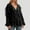 Black, variant on TIANZEN Women's Fashionable Color Layered Decorative V Neck Long Sleeve Shirt plus Size Short Sweaters for Women Long Open Cardigans for Women And Cardigans for Women