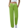 thumbnail image 6 of Kelon Women's Joggers Pants Pockets Drawstring Running Sweatpants for Women Lounge Workout Jogging Green, 6 of 8