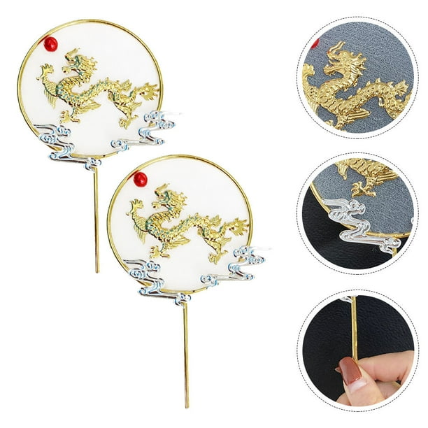 KAKOWELY 2Ud Cake Toppers De Hierro Artístico Dorado Para De Fiesta Y Pasteles