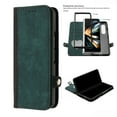 thumbnail image 1 of Feishell Wallet Case for Samsung Galaxy Z Fold3 (7.6 Inch) Premium Classic PU Leather Flip Case, Magnetic Clasp Rugged PC Shockproof Protective Cover with Cute Card Slots Case,Darkgreen, 1 of 4