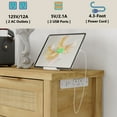 thumbnail image 5 of Furnihold 51.2"W Rattan Console Table with Charging Station & 3 Drawers, Wood Boho Entry Table for Living Room, Natural, 5 of 7