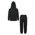 thumbnail image 3 of LiiYii Kids Boys Girls Long Sleeve Hoodie Sweatshirt and Jogging Pants Set Athletic 2 Piece Tracksuit Black 130, 3 of 9