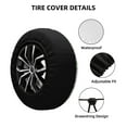 thumbnail image 2 of Yiaed Lilies Flowers Print Tire Wheel Cover, Waterproof Spare Tire Cover Fit for Jeep, Truck,Trailer, RV, SUV, Camper and Most Vehicle-14 inch, 2 of 6