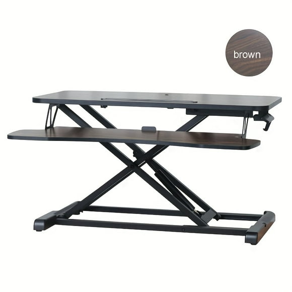 32 Inch Desk Converter, K Series, Height Adjustable Sit To Stand Riser, Dual Monitor