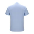 thumbnail image 6 of DxhmoneyHX Mens Short Sleeve Shirts V Neck Half Button Quick Dry Moisture Henley T Shirt Loose Fit Summer Collared Golf Tops with Pocket, 6 of 8