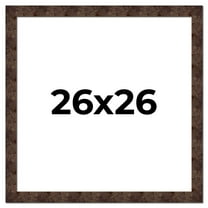26x26 Frame Brown Burl Real Wood Picture Frame Width 1.625 Inches | Interior Frame Depth 0.5 Inches