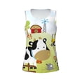 thumbnail image 4 of Gaeub Farmfield with Cute Animals Women's Workout Tank Tops Lightweight Sleeveless Shirts for Women for Athletic Running Tennis Yoga - Medium, 4 of 9