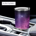 thumbnail image 5 of SKYSONIC Purple Forest Tumbler Stainless Steel Double Wall Vacuum Reusable Insulated Mug with Straw and Built-in Coaste for Cold and Hot Beverages, 20oz, 5 of 7
