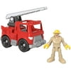 Fisher-Price Imaginext Rescue Fire Truck, Push-Along Vehicle and Character Figure Set for Preschool Kids Ages 3-8 Years