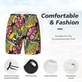 thumbnail image 5 of Xecao Colrful Tropical Leaves for Men's Swimming Trunks Swim Trunks Quick Dry Swim Shorts with Mesh Lining Funny Swimwear Bathing Suits, 5 of 9