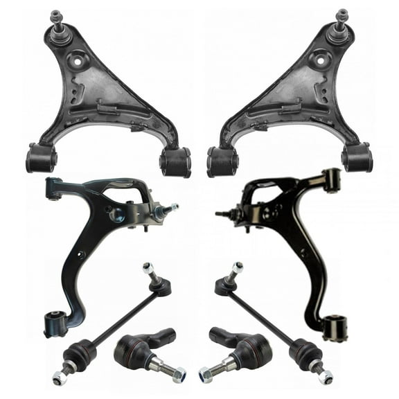 TRQ 8pc Suspension Kit Control Arm Ball Joint Sway Bar Link Tie Rod for LR3 PSA32141