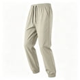 thumbnail image 4 of ctdiral Mens Stretchy Joggers Lightweight Running Sweatpants Elastic Waist Tapered Pants with Pockets Khaki XXL, 4 of 5