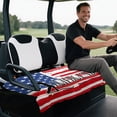 thumbnail image 5 of XYZCANDO American Flag Golf Golf Cart Seat Cover | 4 Storage Pockets, Non-slip Washable Universal Cover for 2-Seat Golf Carts, 5 of 9