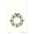 thumbnail image 2 of Simply Daisy 18" x 30" Traditional Holly Wreath Holiday Floral Print Kitchen Towel, 2 of 2