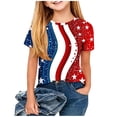 thumbnail image 5 of T-Shirt de la Fête de l'Indépendance pour Enfants Garçons Filles, Manches Courtes, Col Rond, Haut Décontracté Ample, T-Shirt Graphique Imprimé pour Enfants 3-14 Ans, 5 of 5