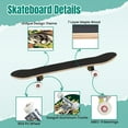 thumbnail image 4 of 31'' Complete Skateboard 7 Layer Canadian Maple Double Kick Deck Skateboards Green Tiger Tropical Leaves Colourful Skate Board for Beginner Adult Gifts, 4 of 5