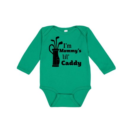 

Inktastic I m Mommy s Lil Caddy- golf for kids Gift Baby Boy or Baby Girl Long Sleeve Bodysuit