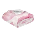 thumbnail image 3 of Fluorescent Cover blanket 70x55 inch frannel blanket Office nap blanket Camping blanket Bedding travel blanket Glow blanket Beautiful Pink Flower, 3 of 8