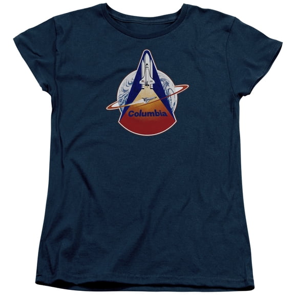 Nasa Sts 1 Mission Patch Women's T-Shirt Navy