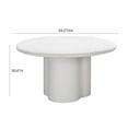 thumbnail image 2 of Elika White Faux Plaster Round Dining Table, 2 of 8