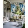 thumbnail image 4 of nqOlkjepod Outdoor Curtains for Patio Waterproof, Happy Father's Day Outdoor Privacy Panels Grommet, Blue Spring Floral Vintage Blackout Outside Curtains for Porch/Cabana/Pergola 54"x108", 2 Panels, 4 of 8