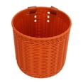 thumbnail image 2 of Front Handlebar Bicycle Basket Multipurpose Simulation Wicker Round Shape Large Capacity Bike Baskets, 2 of 7