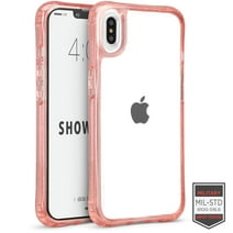Cellairis Showcase iPhone X/XS Glitter Pink Case - [Scratch-Resistant], [Reinforced Corners], [Slim Profile], [Military Drop-Protection 6ft]