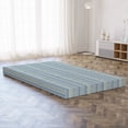 thumbnail image 5 of Folk Foldable Mattress, Vertical Chevrons and Strips, 78.7" x 47.2", Green Dark Ceil Blue, by Ambesonne, 5 of 6