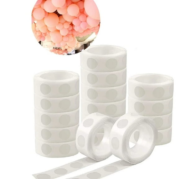 500pcs Point Dots Balloon Glue Tape,Double Sided Dots Stickers Removable Adhesive Point Tape Balloon Arch Garland Decorating Point Sticky Strip for Fixing Balloon Scrapbook Craft Wedding Decoration