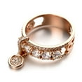 thumbnail image 4 of Opvise Creative Metal Disc Charm Hollow Band Cubic Zircon Rhinestone Ring Women Jewelry, 4 of 6