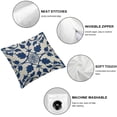 thumbnail image 4 of CMMY  Chinoiserie Blue and White Pillow Covers , Blue and White Floral Throw Pillow Covers for Couch Bed Sofa Cushion Farmhouse Room Decor 2pcs White, 4 of 6