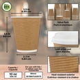 thumbnail image 2 of Café Express (500 Count) 10 oz - 296 ml Disposable Ripple Coffee Cups, Hot and Cold Beverage Drinking Paper Cups for Parties, Picnics, Events, Take-Out, 2 of 4