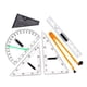 thumbnail image 4 of Reglas de geometría matemática grandes, juego de herramientas para enseñar matemáticas geométricas, suministros didácticos para 5 uds., 4 of 7